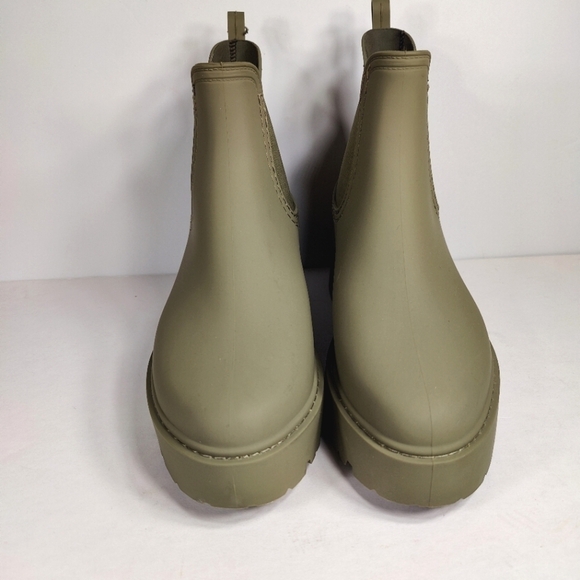 Steve Madden Sahara Rain Boot Platform Olive Green Women's Shoes Size 10 - Picture 2 of 9